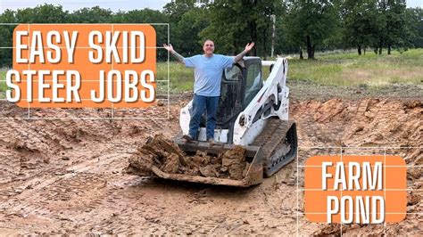 can a skid steer dig a pond|skid steer pond.